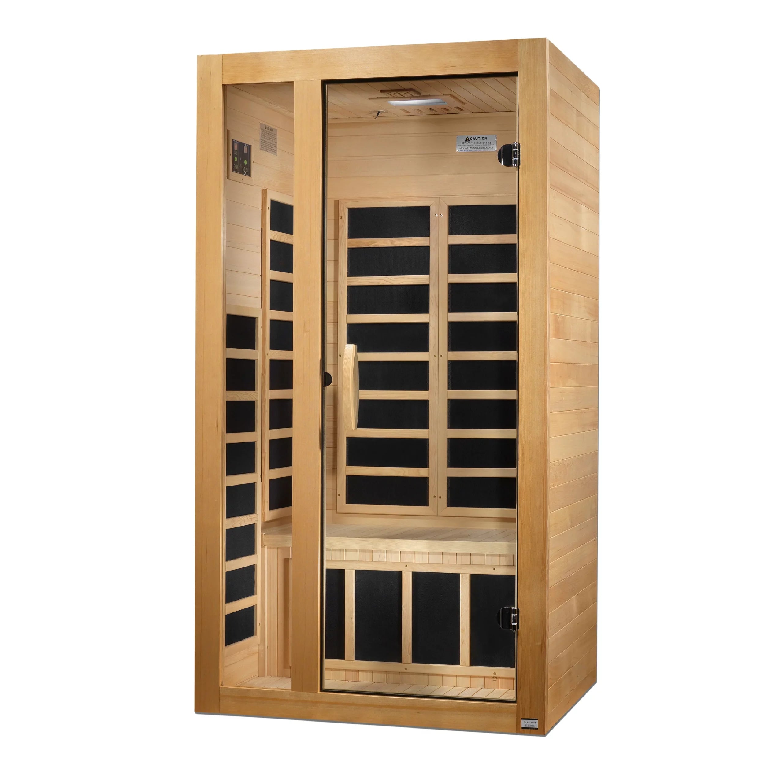 Dynamic Gracia 1-2-person Low EMF (Under 8MG) FAR Infrared Sauna (Canadian Hemlock)